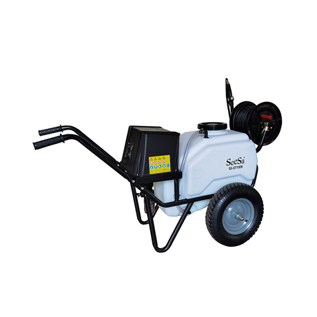 SX-ST100B بخاخ عربة يدوية كهربائية يعمل بالبطارية سعة 100 لتر