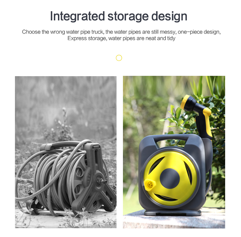 تصميم بكرة خرطوم العشب والعربة