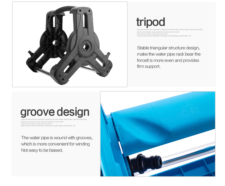 تصميم بكرة وعربة خرطوم دوارة متينة للحديقة