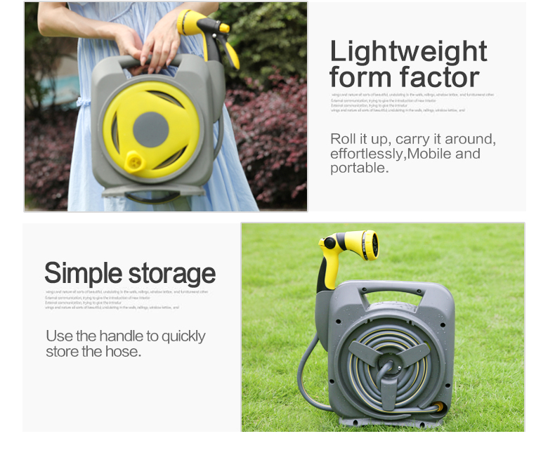 مزايا بكرة خرطوم العشب والعربة